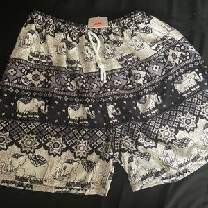 Elephant Print Shorts